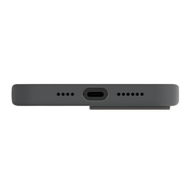 Uniq iPhone 14 Pro Lino Hue Magclick Θήκη Σιλικόνης με MagSafe - Grey / Charcoal Grey