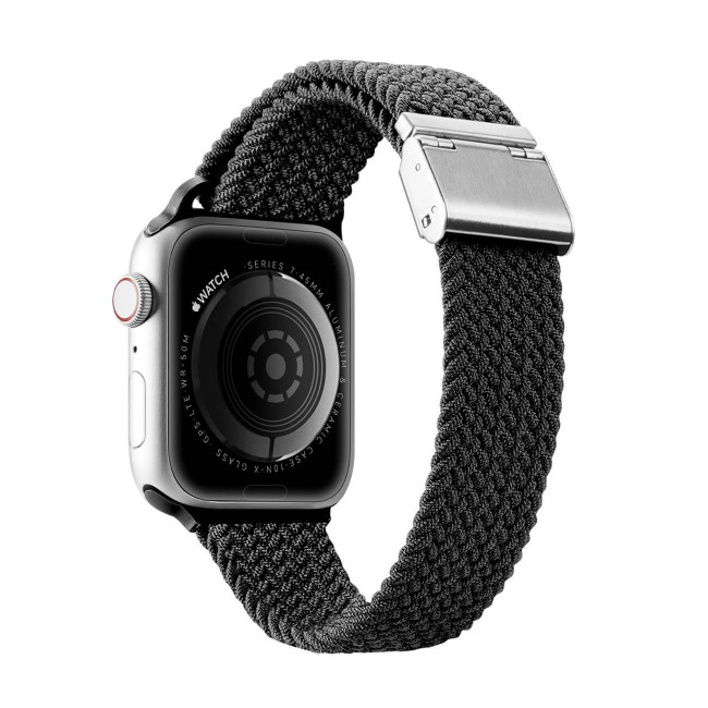 Dux Ducis Λουράκι Apple Watch 2 / 3 / 4 / 5 / 6 / 7 / 8 / 9 / SE / SE 2 / ULTRA / ULTRA 2 - 42 / 44 / 45 / 49 mm BraidedMixture II Version από Νάιλον - Black