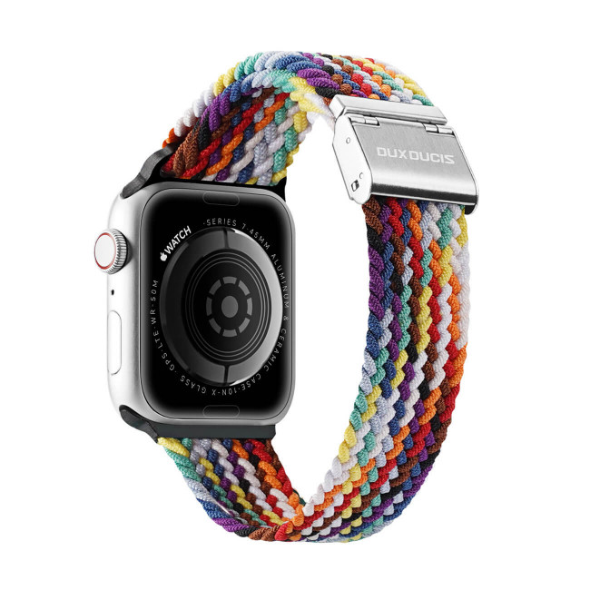 Dux Ducis Λουράκι Apple Watch 2 / 3 / 4 / 5 / 6 / 7 / 8 / 9 / SE / ULTRA 1 / ULTRA 2 - 42 / 44 / 45 / 49 mm BraidedMixture II Version από Νάιλον - Rainbow - Multicolor