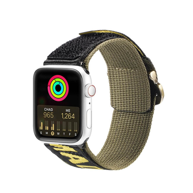 Dux Ducis Λουράκι Apple Watch 2 / 3 / 4 / 5 / 6 / 7 / 8 / 9 / SE / SE 2 / ULTRA / ULTRA 2 - 42 / 44 / 45 / 49 mm Outdoor Series Nylon Loopαπό Νάιλον - Yellow / Green