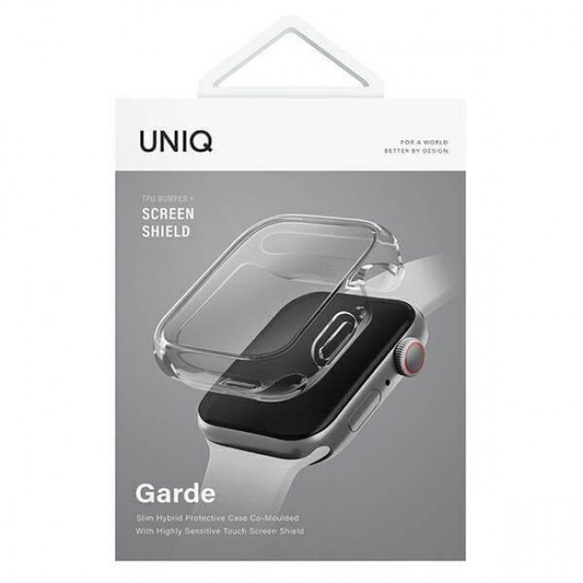 UNIQ Θήκη Apple Watch 7 / 8 / 9 - 45 mm Garde Hybrid 360 - Διάφανη