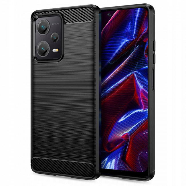 Tech-Protect Xiaomi Redmi Note 12 5G / Xiaomi Poco X5 5G Θήκη Rugged Carbon TPU - Black