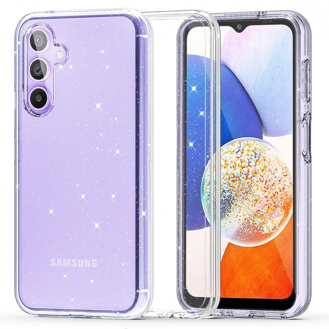 Tech-Protect Samsung Galaxy A14 5G Flexair Hybrid Σκληρή Θήκη με Πλαίσιο Σιλικόνης - Glitter