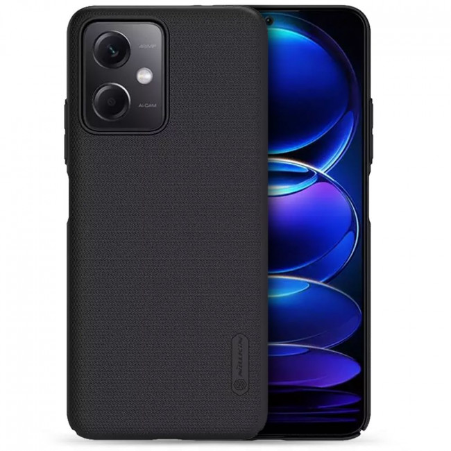 Nillkin Xiaomi Redmi Note 12 5G / Xiaomi Poco X5 5G Super Frosted Shield Pro Σκληρή Θήκη με Πλαίσιο Σιλικόνης - Black