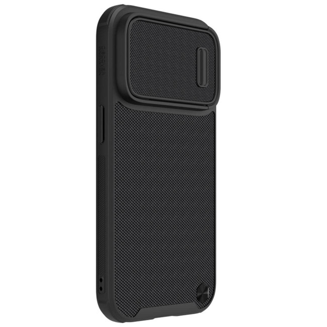 Nillkin iPhone 14 Pro Max Textured S Case Σκληρή Θήκη με Πλαίσιο Σιλικόνης και Κάλυμμα για την Κάμερα - Black