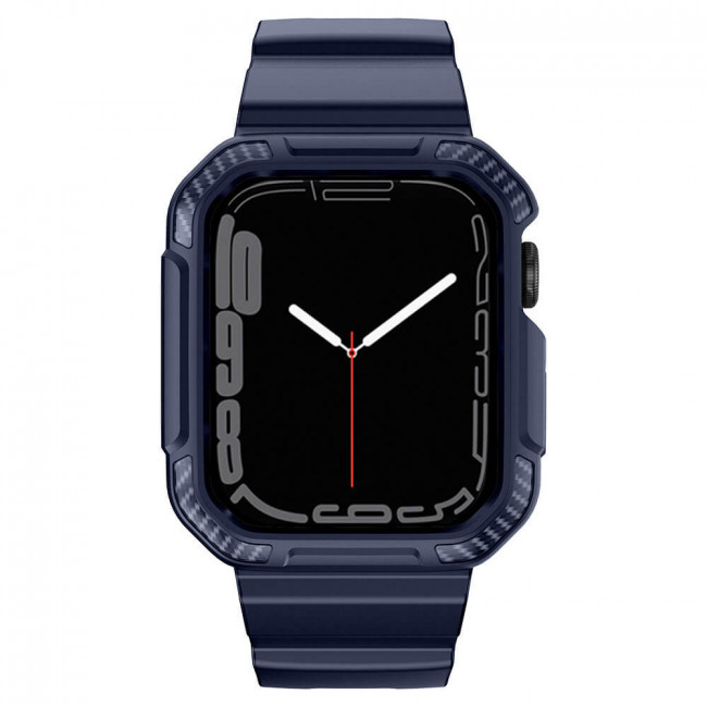 Kingxbar Λουράκι Apple Watch 2 / 3 / 4 / 5 / 6 / 7 / 8 / 9 / SE / SE 2 - 42 / 44 / 45 mm CYF537 με Θήκη Προστασίας - Blue