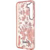 Guess Samsung Galaxy S23 Plus - Flower Collection Σκληρή Θήκη με Πλαίσιο Σιλικόνης - Pink - GUHCS23MHCFWSP