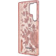 Guess Samsung Galaxy S23 Ultra - Flower Collection Σκληρή Θήκη με Πλαίσιο Σιλικόνης - Pink - GUHCS23LHCFWSP