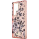 Guess Samsung Galaxy S23 Ultra - Flower Collection Σκληρή Θήκη με Πλαίσιο Σιλικόνης - Pink - GUHCS23LHCFWSP