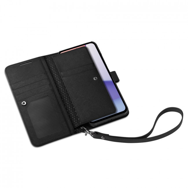 Spigen Samsung Galaxy A54 5G Wallet S Plus Θήκη Πορτοφόλι από Δερματίνη - Black