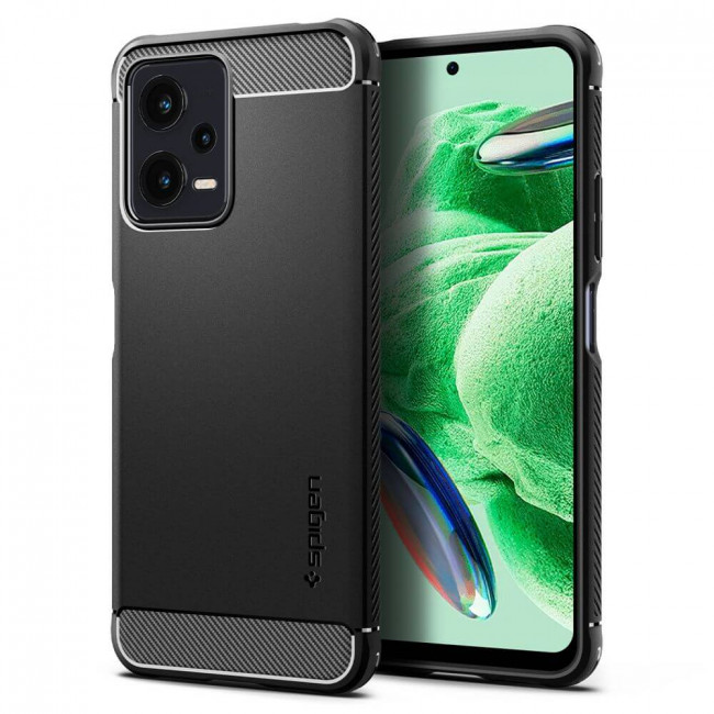 Spigen Xiaomi Redmi Note 12 5G / Xiaomi Poco X5 5G Θήκη TPU Rugged Armor - Matte Black