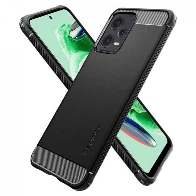 Spigen Xiaomi Redmi Note 12 5G / Xiaomi Poco X5 5G Θήκη TPU Rugged Armor - Matte Black