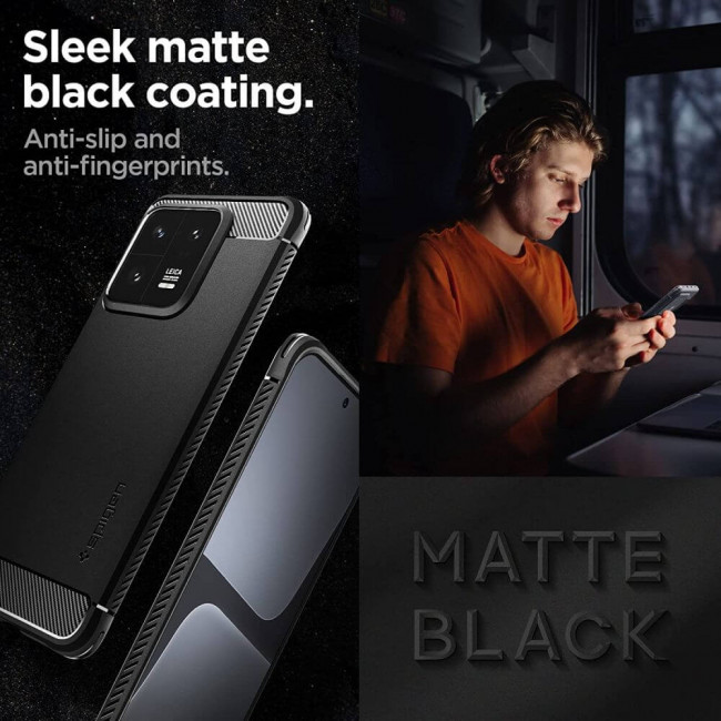 Spigen Xiaomi 13 Pro Θήκη TPU Rugged Armor - Matte Black