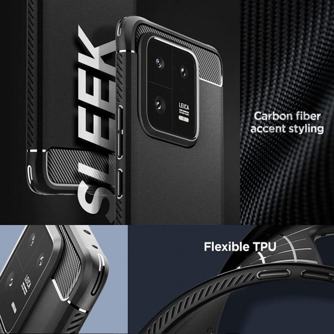 Spigen Xiaomi 13 Pro Θήκη TPU Rugged Armor - Matte Black