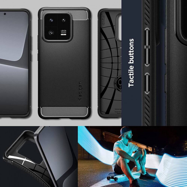 Spigen Xiaomi 13 Pro Θήκη TPU Rugged Armor - Matte Black