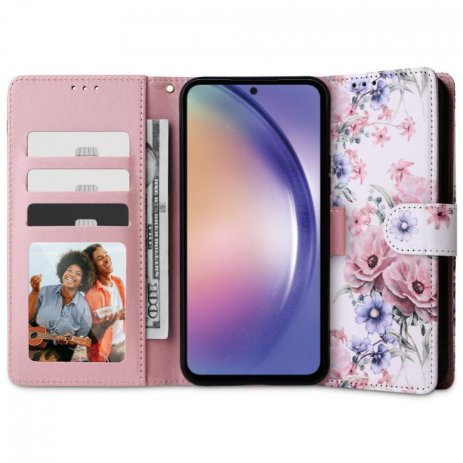 Tech-Protect Xiaomi Redmi Note 12 Pro / Poco X5 Pro 5G Θήκη Πορτοφόλι Stand από Δερματίνη - Blossom Flower