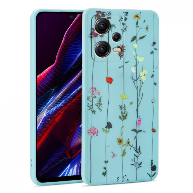 Tech-Protect Xiaomi Redmi Note 12 5G / Poco X5 5G Icon Θήκη Σιλικόνης Rubber TPU - Garden Blue