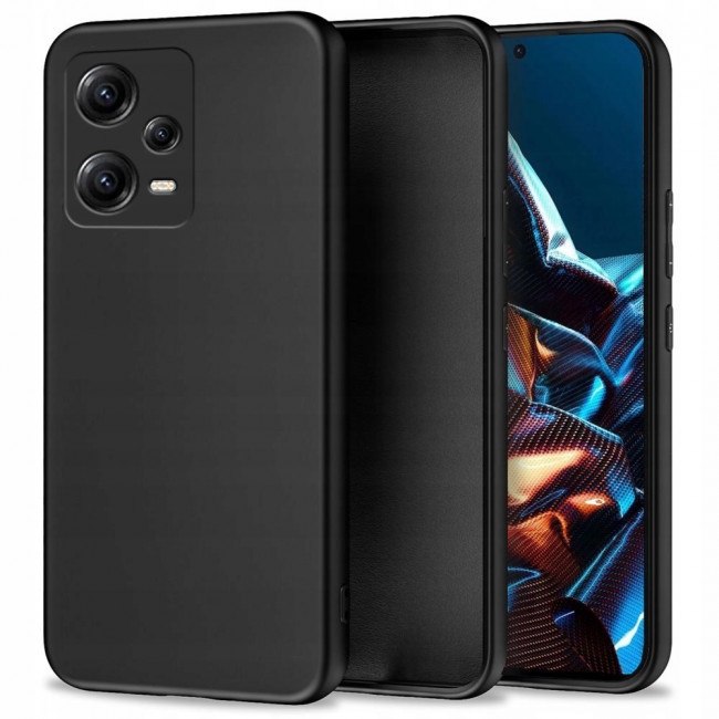 Tech-Protect Xiaomi Redmi Note 12 5G / Poco X5 5G Icon Θήκη Σιλικόνης Rubber TPU - Black