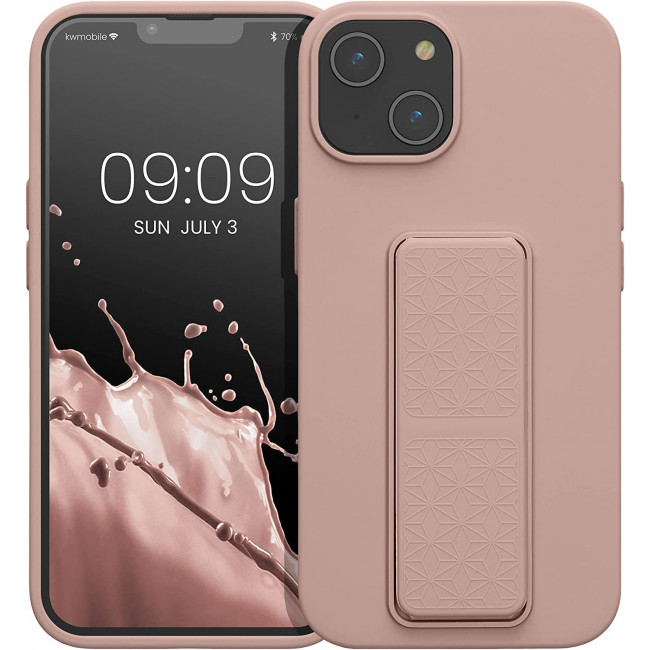 KW iPhone 14 Θήκη Σιλικόνης TPU με Finger Holder - Dusky Pink - 60410.10