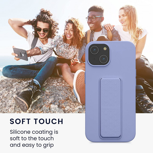 KW iPhone 14 Θήκη Σιλικόνης TPU με Finger Holder - Lavender - 60410.108