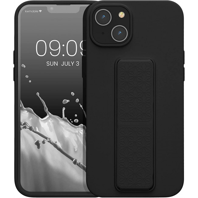 KW iPhone 14 Plus Θήκη Σιλικόνης TPU με Finger Holder - Black - 60411.01