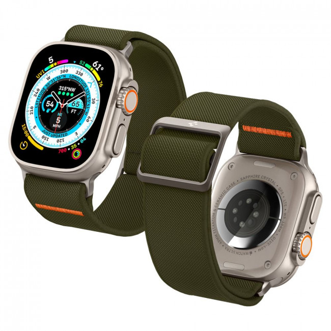 Spigen Λουράκι Apple Watch 2 / 3 / 4 / 5 / 6 / 7 / 8 / 9 / SE / SE 2 / ULTRA / ULTRA 2 - 42 / 44 / 45 / 49 mm Fit Lite Ultra - Khaki