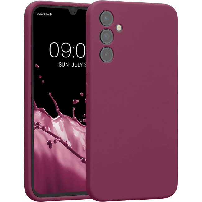 KW Samsung Galaxy A34 5G Θήκη Σιλικόνης Rubber TPU - Bordeaux Purple - 60807.187