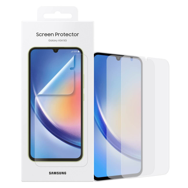 Samsung Screen Protector Samsung Galaxy A34 5G Προστατευτική Μεμβράνη Οθόνης - 2 Τεμάχια - Διάφανη - EF-UA346CTEGWW