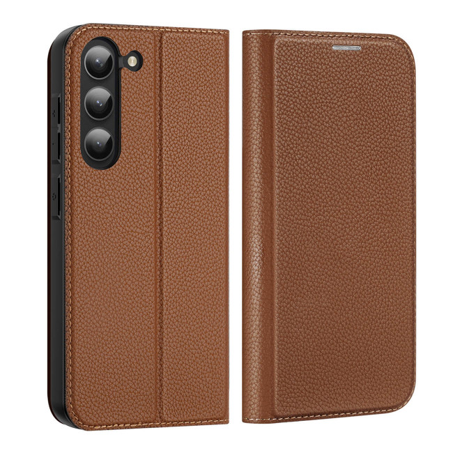 Dux Ducis Samsung Galaxy S23 Skin X2 Flip Stand Case Θήκη Βιβλίο - Brown