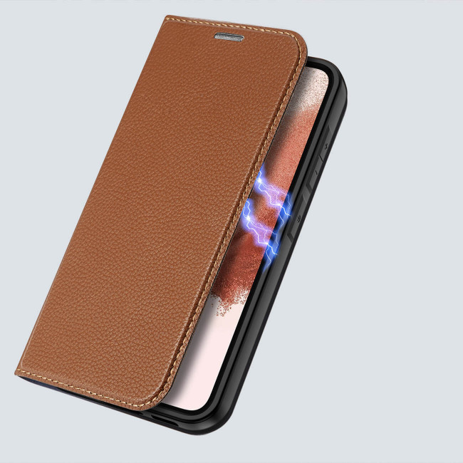 Dux Ducis Samsung Galaxy S23 Plus Skin X2 Flip Stand Case Θήκη Βιβλίο - Brown