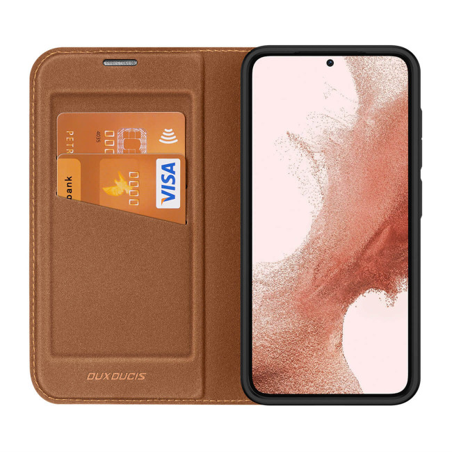 Dux Ducis Samsung Galaxy S23 Plus Skin X2 Flip Stand Case Θήκη Βιβλίο - Brown