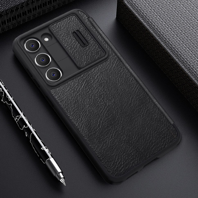 Nillkin Samsung Galaxy S23 Qin Leather Pro Case Θήκη Βιβλίο - Black