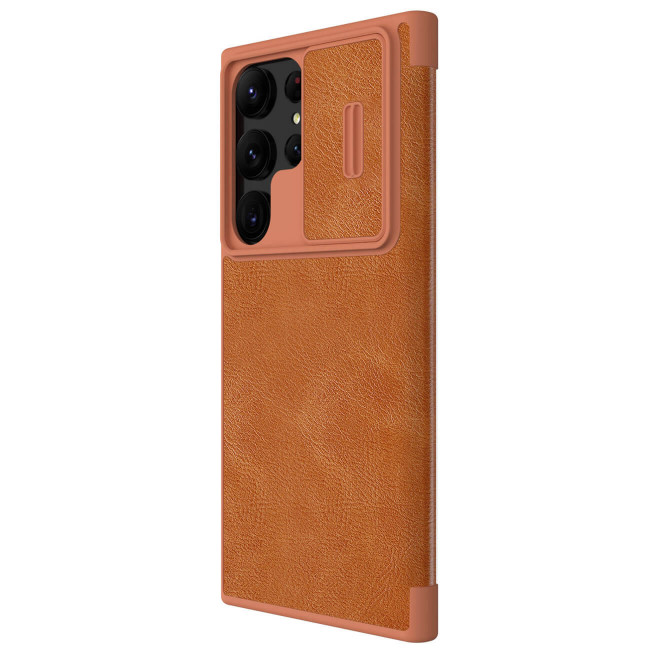 Nillkin Samsung Galaxy S23 Ultra Qin Leather Pro Case Θήκη Βιβλίο - Brown