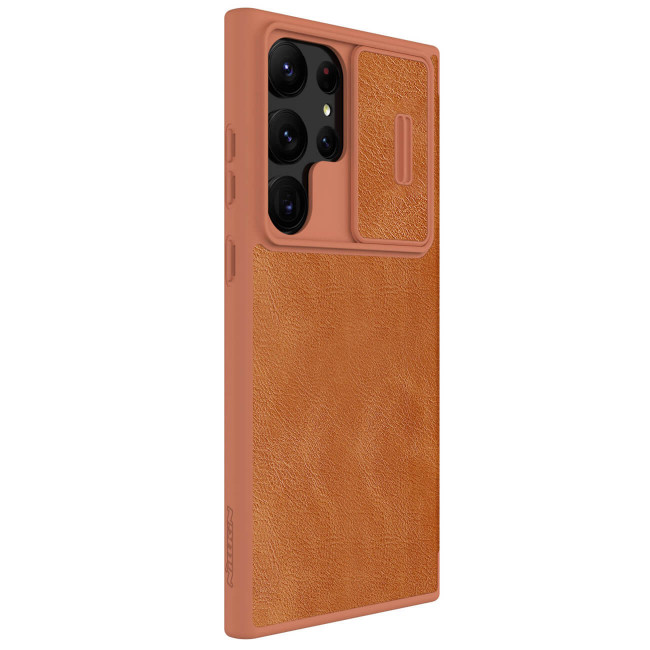 Nillkin Samsung Galaxy S23 Ultra Qin Leather Pro Case Θήκη Βιβλίο - Brown