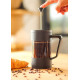 Milu French Press Coffee Maker Γαλλική Γυάλινη Καφετιέρα - Πρέσα Καφέ - 600ml - Black - 5078