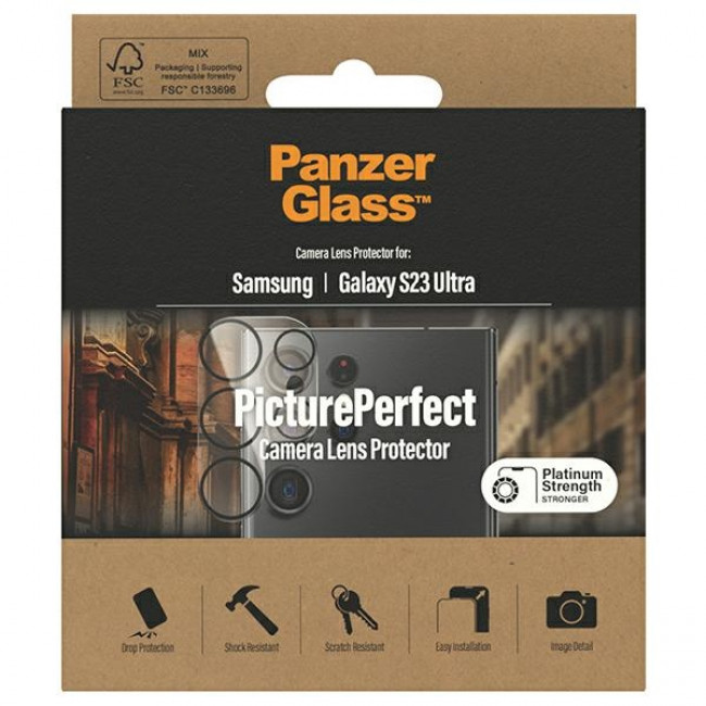 PanzerGlass Samsung Galaxy S23 Ultra Picture Perfect Αντιχαρακτικό Γυαλί για την Κάμερα - Διάφανο