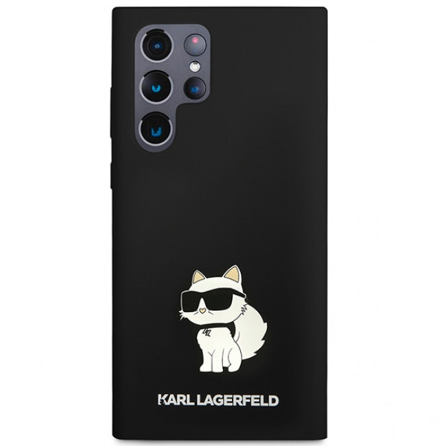 Karl Lagerfeld Samsung Galaxy S23 Ultra Silicone Choupette Body Θήκη Σιλικόνης - Black - KLHCS23LSNCHBCK