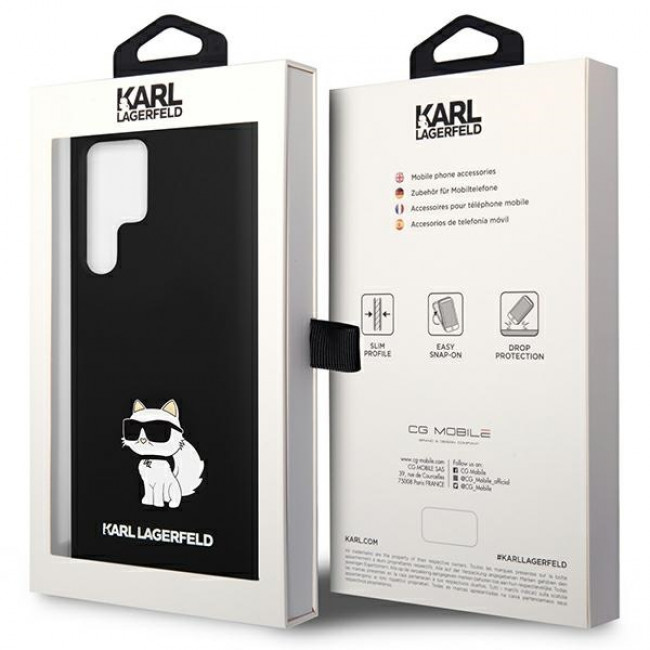 Karl Lagerfeld Samsung Galaxy S23 Ultra Silicone Choupette Body Θήκη Σιλικόνης - Black - KLHCS23LSNCHBCK