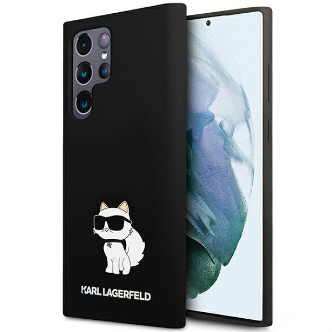 Karl Lagerfeld Samsung Galaxy S23 Ultra Silicone Choupette Body Θήκη Σιλικόνης - Black - KLHCS23LSNCHBCK