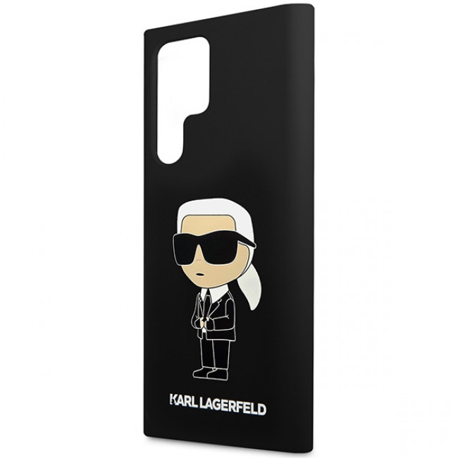 Karl Lagerfeld Samsung Galaxy S23 Ultra Liquid Silicone Ikonik Karl Θήκη Σιλικόνης - Black - KLHCS23LSNIKBCK