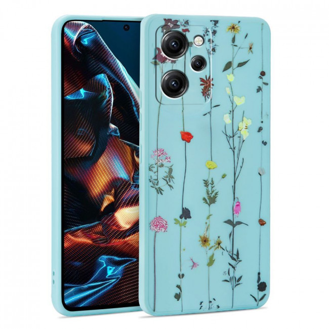 Tech-Protect Xiaomi Poco X5 Pro 5G Mood Θήκη Σιλικόνης TPU - Garden Blue