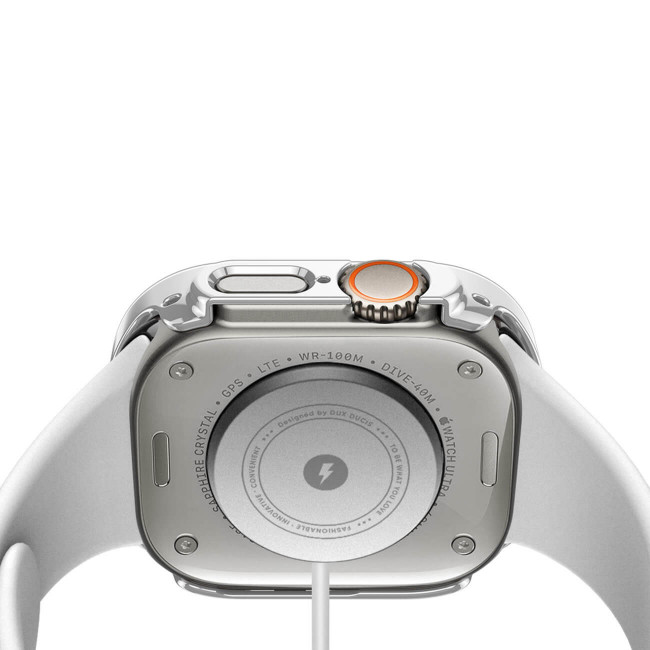 Dux Ducis Σκληρή Θήκη με προστασία Οθόνης Apple Watch Ultra / Ultra 2 - 49MM Hamo Case - Silver