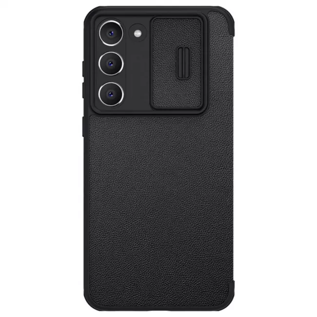 Nillkin Samsung Galaxy S23 Plus Qin Smooth Leather Pro Flip Book Case with Camera Protection Θήκη Βιβλίο με Κάλυμμα για την Κάμερα - Black