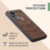 KW Xiaomi 12T / 12T Pro Θήκη από Φυσικό Ξύλο - Design Indian Sun - Dark Brown - 60150.04