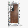 KW Xiaomi 12T / 12T Pro Θήκη από Φυσικό Ξύλο - Design Indian Sun - Dark Brown - 60150.04