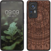 KW Xiaomi 12T / 12T Pro Θήκη από Φυσικό Ξύλο - Design Indian Sun - Dark Brown - 60150.04