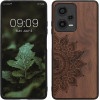 KW Xiaomi Redmi Note 12 Pro Θήκη από Φυσικό Ξύλο - Design Rising Sun - Dark Brown - 60693.02