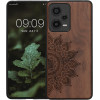 KW Xiaomi Redmi Note 12 Pro Θήκη από Φυσικό Ξύλο - Design Rising Sun - Dark Brown - 60693.02