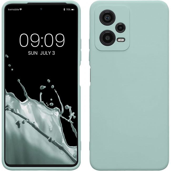 KW Xiaomi Redmi Note 12 5G / Poco X5 5G Θήκη Σιλικόνης Rubberized TPU - Cool Mint - 61169.200