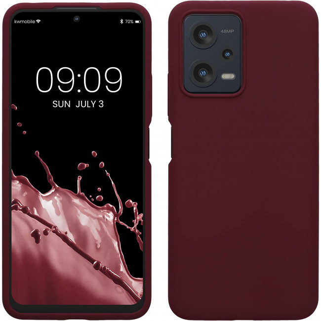 KW Xiaomi Redmi Note 12 5G / Poco X5 5G Θήκη Σιλικόνης Rubberized TPU - Bordeaux Purple - 60889.187